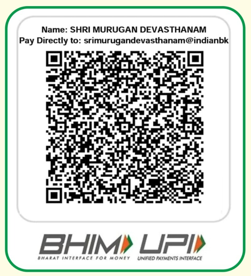 Scan to Donate to Murugan Temple